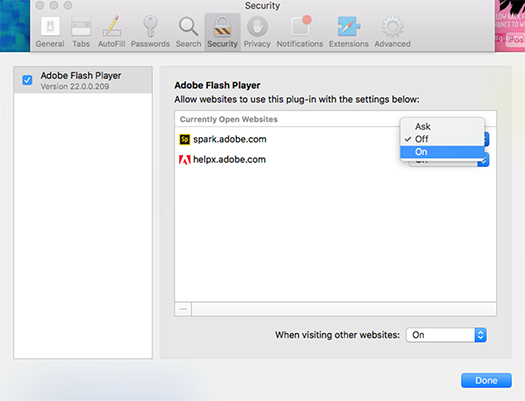 Adobe flash player for mac